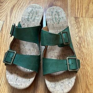 Green clog sandals - Saffron in Green Alpe